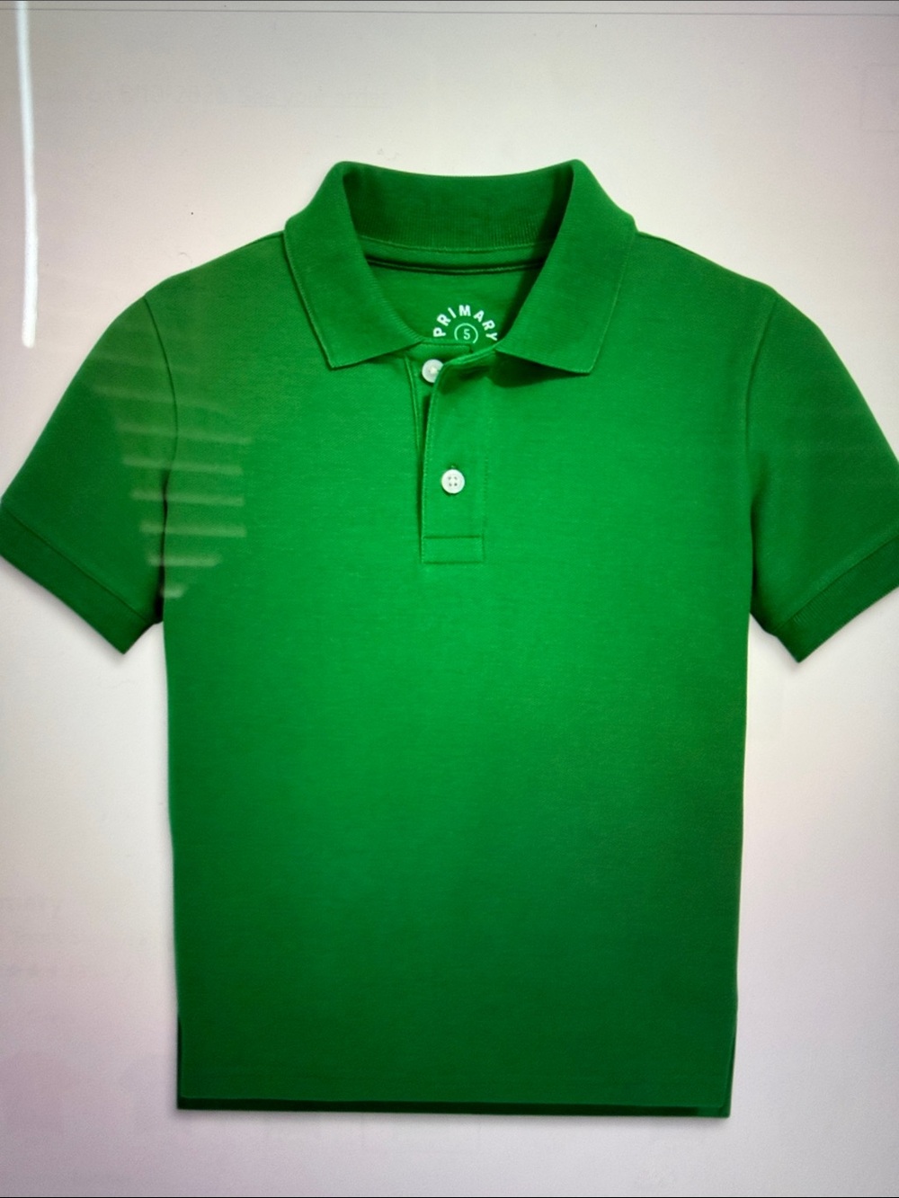 Primary Kids Green Pique Polo, 10